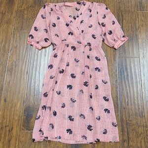 Red Black White Sheer Dress